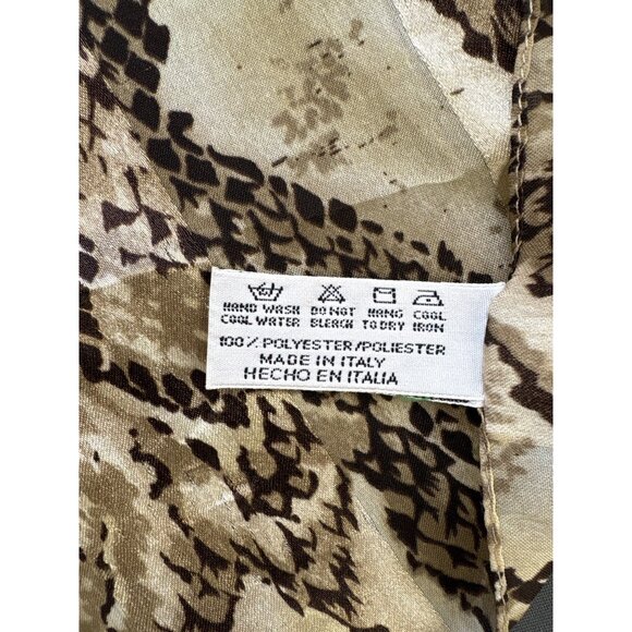 Vintage Snake Print Symphony Scarfs Animal Patterned Long Scarf 100% Polyester M - Picture 4 of 5